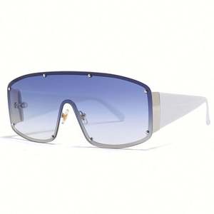Gafas de Sol Retro Modernas 2020 para Hombre y Mujer, con Lentes Degradados, Montura Grande, Estilo Escudo, Lentes de Una Pieza - Product Image 4