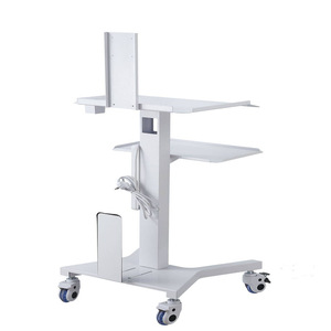 Dental Oral Cleaning Cart Mobile Trolley With Laptop <b>Desk</b> And Side Table For Hospital Use - Product Image 5