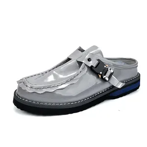 Phong cách mới chất lượng cao cộng với Kích thước giày cho phụ nữ 43 Slingbacks da chính hãng người đàn ông sapatos mules Giày lười thường giá thấp