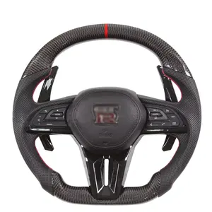 Car Steering Wheel Compatible with 2020 Nissan GTR R35 Skyline Old to New Upgrade Carbon Fiber Steering Wheel
