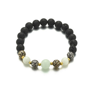 Chakra Luminous Jewelry Bracelet Vintage Ball Lava Volcanic Stone Glow Bead Bracelet - Product Image 6