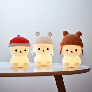Lampe de nuit portable en silicone LED à changement de couleur, motif <span class=keywords><strong>lapin</strong></span> de dessin animé, pour bébés et enfants, avec fonction tactile et intensité réglable - Product Image 5