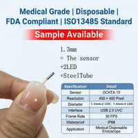 Module d'endoscope jetable miniature USB 160K étanche 30FPSOCHTA10, 400*400 pixels, diagnostic médical USB