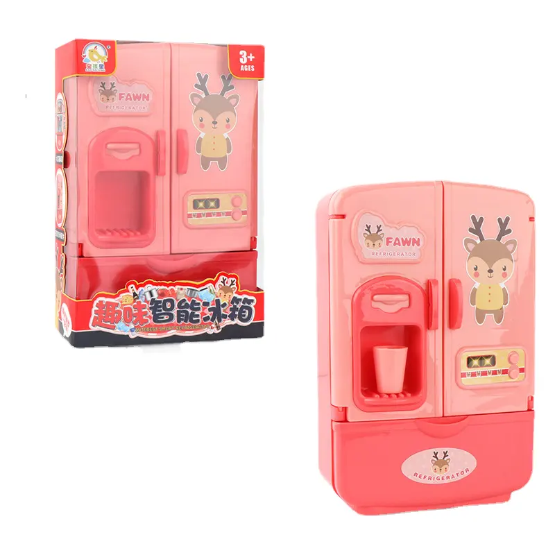 Hy Speelgoed Nieuwe Kinderen Spelen Huis Simulatie Koelkast Keuken Speelgoed Dubbele Deur Mini Huishoudelijke Apparaten Meisje Smart