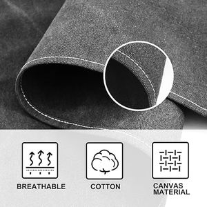 Personalisierbare, wiederverwendbare, umweltfreundliche, stylische Kochschürze aus Canvas mit verstellbarem Kreuzgurt für BBQ, Küche, Kochen und Backen - Product Image 4