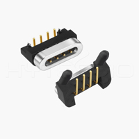 Conector Magnético HYTEPRO 213C M411P de 110 Grados y 4 Pines para Electrónica Industrial y Productos Portátiles Vestibles