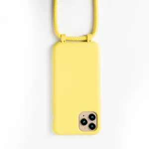 Neue Mode Modulare Halskette Silikon Fall Mit Benutzerdefinierte Designer Telefon Fall Luxus Crossbody Für iPhone Fall