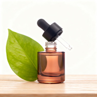 Flacon compte-gouttes en verre dépoli transparent de 30 ml (1 oz) pour cosmétiques, huiles, sérums, huiles essentielles et liquides – Finition mate