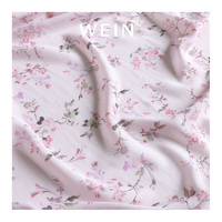 WI-A08 100% Polyester 75D perle mousseline de soie tissu petites fleurs imprimé conception haute qualité antistatique pour vêtements islamiques