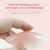Couvre-mamelons en silicone réutilisables ultra fins pour femmes Pasties adhésifs invisibles Bâtons sans mamelon Pétales de poitrine Ton de peau