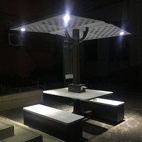 Banc solaire intelligent DDK pour extérieur avec WiFi / recharge, table de jardin solaire auto-génératrice de haute qualité, personnalisation prise en charge