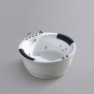 Bañera de <span class=keywords><strong>Hidromasaje</strong></span> Redonda de Acrílico de Alta Calidad, 1.5m, Independiente, Empotrada, con Burbujas, Moderna, para Exteriores, Ideal para Villas - Product Image 1