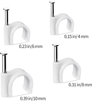Support adhésif pour serre-câbles en plastique, fixation murale en nylon, accessoires de câblage, organisateur de câbles, clip plat pour clou