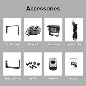 Xparkin 7 인치 자동 희미한 LCD 자동차 모니터 후면보기 주차 카메라 시스템 자동차 후진 보조 모니터 및 카메라 7 "디지털 12-24v - Product Image 5