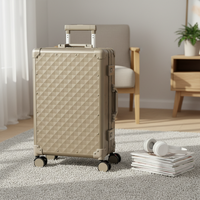 Valise de voyage d'affaires en aluminium de luxe moderne et durable, 20/24 pouces, avec serrure TSA et roues silencieuses – En stock, haute qualité