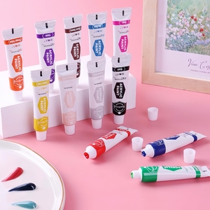 Gardez le sourire 12 Ml/<span class=keywords><strong>Tube</strong></span> Non Toxique Non Fading Artiste Enfants Peinture <span class=keywords><strong>Gouache</strong></span> Peinture Ensemble de 12 couleurs - Product Image 3
