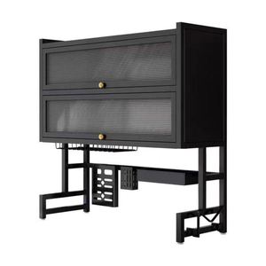 Égouttoir à vaisselle double niveau en métal pliable et étanche pour assiettes et bols - Product Image 3