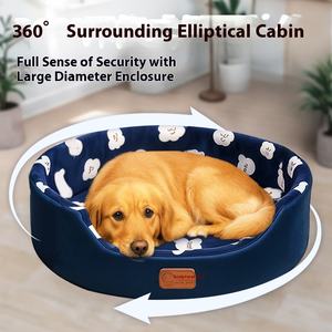 친환경 대형 개 애완 동물 소파 개집 이동식 빨 수면 매트 골든 리트리버 솔리드 패턴 크로스 보더 개 하우스 - Product Image 3