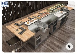 Mostrador de Barra de Sushi Personalizado, Mueble Comercial para Decoración de Bar, Diseño Integral para Cafeterías y Tiendas - Product Image 6