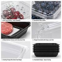 Barquettes en plastique thermoformé Uplastech sur mesure - Service de découpe de précision par thermoformage sous vide PP PET PS pour barquettes d'emballage alimentaire et industriel