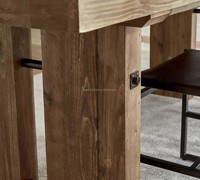 Ensemble de table à manger villa ferme rectangle en bois de luxe table à manger en bois extensible
