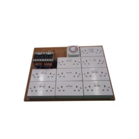 Hidroponik papan kontaktor 12/14 cara, lampu tumbuh pengontrol Timer relai UK MDF
