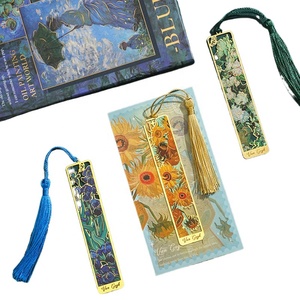 Sáng Tạo nổi tiếng bức tranh Cẩm Nang Mặt <span class=keywords><strong>d</strong></span>ây chuyền đọc sách Clip Bookmark sáng tạo retro kim loại hoa nhìn thoáng qua Bookmark - Product Image 1