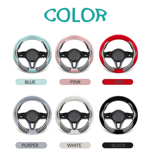 Volant de voiture mignon Xiangta, couverture de cheveux en vison pour SUV de camion automatique, <span class=keywords><strong>femme</strong></span> fille, coupe universelle 14.5-16.5 pouces - Product Image 5