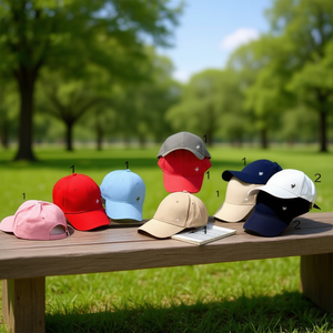 Gorra de Béisbol Angelina de 6 Paneles, Ajustable, Unisex, Casual, de Color Sólido, con Bordado en el Panel Frontal, de Poliéster, Algodón y Lona, 58-60CM - Product Image 2