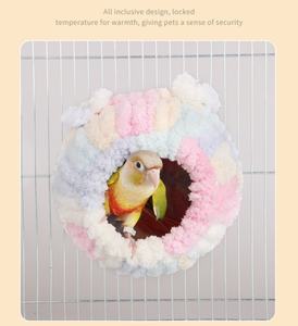 <span class=keywords><strong>Nid</strong></span> d'<span class=keywords><strong>oiseau</strong></span> chaud d'hiver Maison <span class=keywords><strong>Nid</strong></span> d'<span class=keywords><strong>oiseau</strong></span> suspendu Hamac Cage Accessoires Peluche Hideaway Perroquet Colibri Décoration Cages à oiseaux - Product Image 2