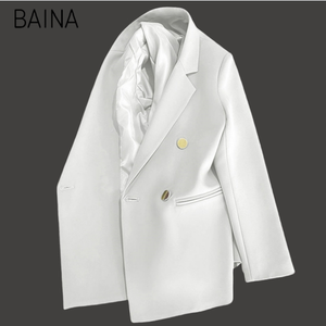 Blazer court élégant pour femme, style coréen, pour le bureau, hiver 2026, grande taille, couleur unie, manteau décontracté - Product Image 6