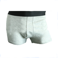 Boxers anti-radiation en argent élastique pour hommes, sous-vêtements