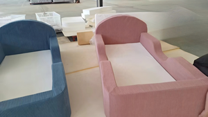 <span class=keywords><strong>Lit</strong></span> pour tout-petit moderne personnalisé en usine avec barrière de sécurité, rembourré en mousse, lavable, <span class=keywords><strong>lit</strong></span> au sol sécurisé pour enfants, pour crèche et salon - Product Image 5