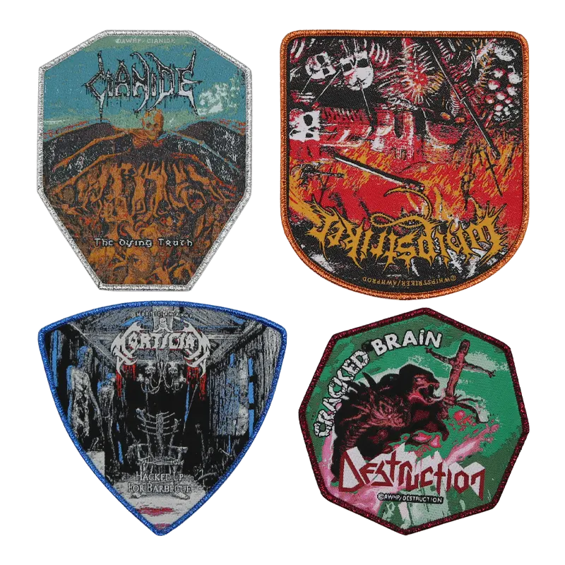 Custom Cut Out Rap Rock Heavy Music BandArt Band Tactical Backpack Woven Sew On Iron-on Patch Badge