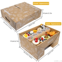 Boîte-cadeau magnétique personnalisée en papier pour biscuits, pâtisserie, dessert Boîte d'emballage de luxe pour biscuits, bonbons, beignet avec séparateurs pour pique-nique