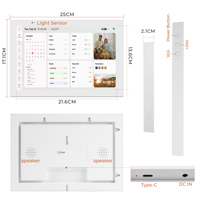 Calendrier numérique mural interactif de 10,1 pouces avec écran tactile Android blanc, affichage du calendrier Google intelligent