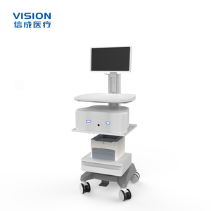 Moderne In Hoogte Verstelbare Roestvrijstalen Laptop Monitor <span class=keywords><strong>Trolley</strong></span> Duurzaam Mobiel Werkstation Voor Ziekenhuis Kliniek Gym Woonkamer - Product Image 1