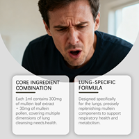 Gotas Orales de Verbasco para Limpieza Pulmonar, Suministro para 60 Días, Suplemento Natural para el Apoyo Pulmonar, Compatible con Dropshipping y Envío Confidencial 3PL