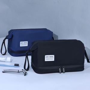 Trousse de Toilette de Voyage en Nylon Résistant à l'Eau avec Compartiments Séparés Humides/Secs et Fermeture Éclair – Grande Capacité, Portable - Product Image 4