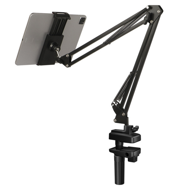 High Quality Universal Cell Phone Holder Metal Folding Flexible Long Arm Portable Lazy Desk Bed Mobile Phone Holder 5.5-6.5 Inch