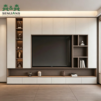 Harga Grosir Rak TV & Dinding Custom untuk Seluruh Rumah, Set Serasi Lemari, CAD Gratis untuk Pengadaan Proyek Villa