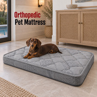 Matelas orthopédique pour chien avec matelassage personnalisé, housse extérieure amovible et options d'étiquette de marque pour les gammes de produits pour animaux de compagnie de marque