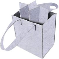 Sac à bouteilles en feutre - Porte-bouteilles, porte-bière, sac en feutre avec 6 séparateurs pour bouteilles
