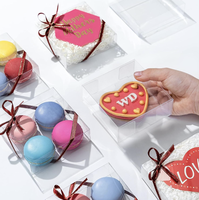 Boîte en plastique transparente en gros pour gâteaux glacés, boîte à glaces