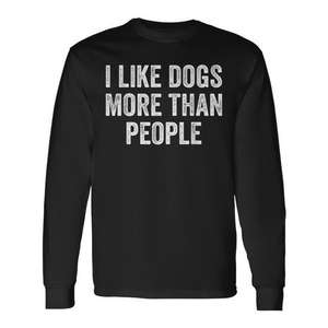 Me gustan los perros más que las personas, camiseta de manga larga - Product Image 1