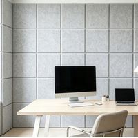 Panneau acoustique en fibre de polyester, panneau acoustique rainuré pour salle de réunion, bureau et décoration de salle de conférence