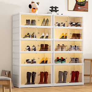 Shoe Storage Rack Foldable Pull Out Design No Installation Required Household Shoe Cabinet For Living Room Bedroom Entryway - Product Image 4