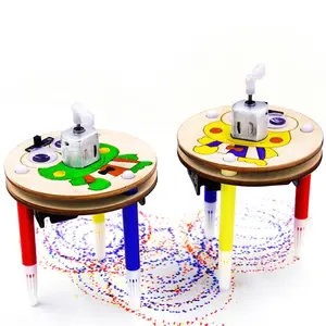 Student Educatief Speelgoed Leermiddelen Diy Handgemaakte Houten Vergadering Graffiti Schilderij Robot