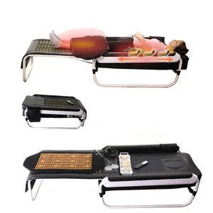 Nugar Best Korea Spine Relaxing Natural Jade roller Bed Tourmaline Stone Heating Therapy Lumbar Traction Supplier from China