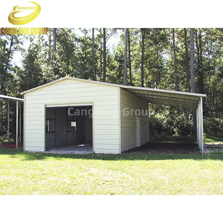 Canglong fácil isolamento estrutura barata estrutura armazém garagem para venda